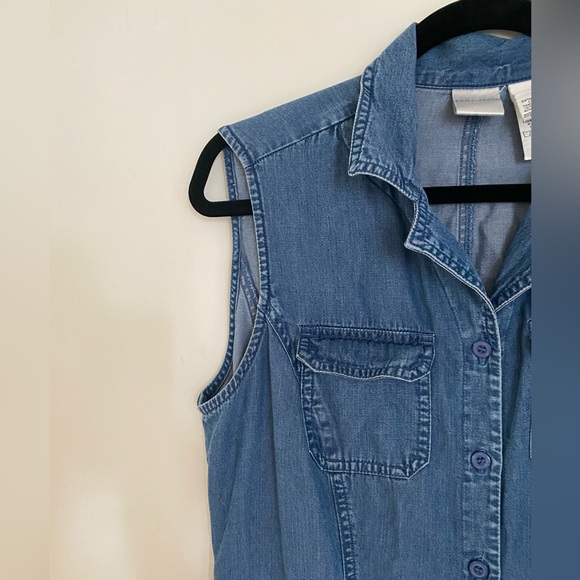 Denim Look Long Dress - Picture 2 of 3